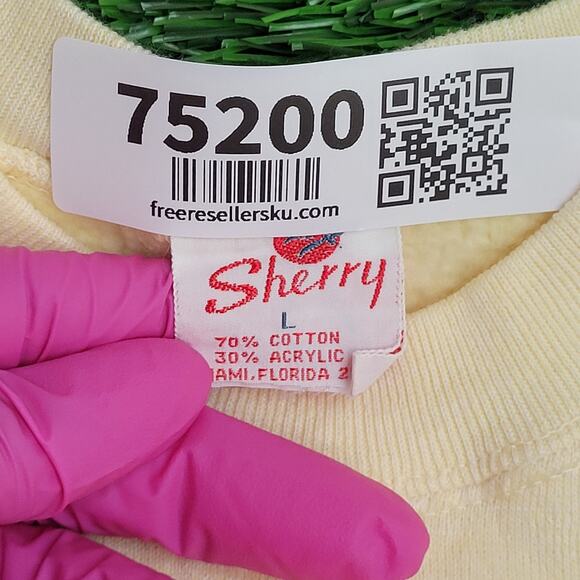 Vintage 80s Denver Sweatshirt Womens Medium 19x23 Yellow - Picture 10 of 14